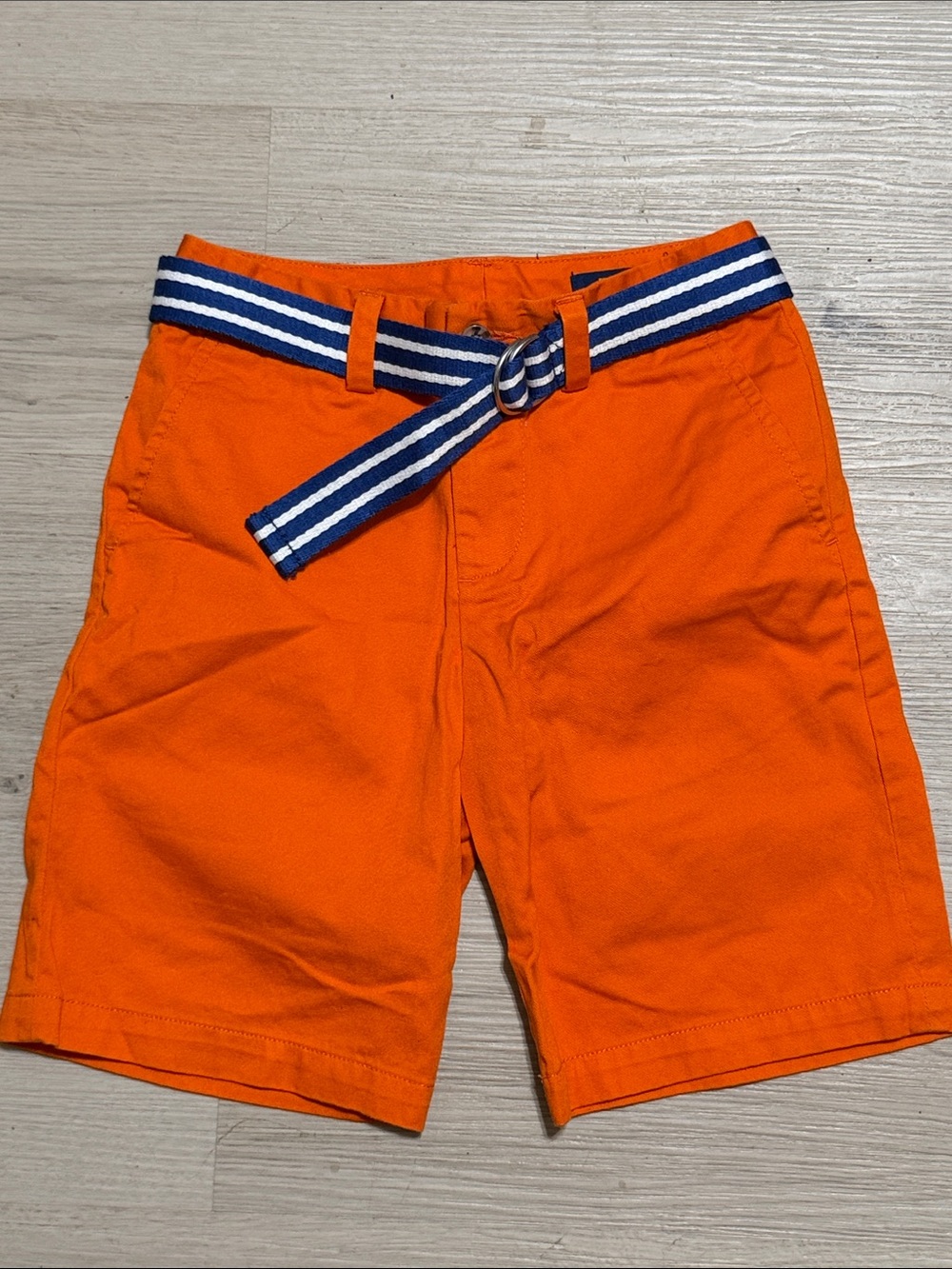 Polo Ralph Lauren Boys Shorts Belt Sz 10 Orange Cotton